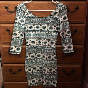 Printed bodycon dress